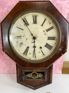 Octagon Eight Day Clocks 1871年　 古時計 掛け時計 八角時計　アンティーク レトロ