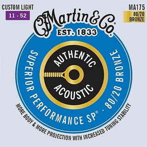 Martin MA175 Superior Performance Custom Light 011-052 80/20 Bronze マーチン アコギ弦