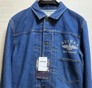 タグ付き 新品未使用品 AVIREX アビレックス タイプブルー デニム ジャケット ヴァーシティ TYPE BLUE DENIM JACKET VARSITY Gジャン