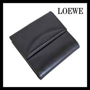 美品☆LOEWE＊ロエベ＊2つ折り財布♪小銭入れ・お札入れ・ブラック