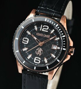 フランクミュラー＆ロベルトカヴァリWネーム100m防水 本革ベルト【roberto cavalli BY FRANCK MULLER】腕時計スイス製 新品 本物