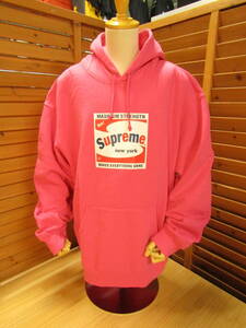 M2 △535【Supreme シュプリーム】21ss Shine Hooded Sweat shirt Magenta シャイン フーデッド スウェット マゼンタ SIZE XL