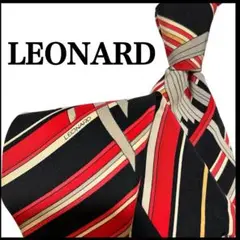 美品 ネクタイ レオナール ハイブランド イタリア製 シルク LEONARD