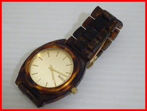 NIXON　ニクソン　MORE IS MORE　べっ甲模様　腕時計　中古　91　2412★M-2163