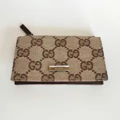 美品 GUCCI グッチ コインケース キーケース キャンバス GG ブラウン