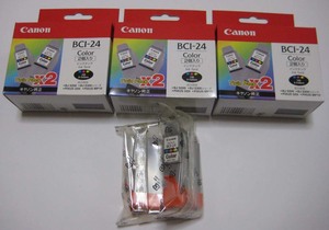 未使用　キャノン　インクカートリッジ　フォトカラー　BCI-24　3箱　各2個入×3　計6個