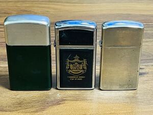 1円〜 ZIPPO ジッポー スリムジッポーセット KINGDOM OF HAWAII 2002年製 1998年製 喫煙具 喫煙グッズ 着火未確認 完全ノーチェック