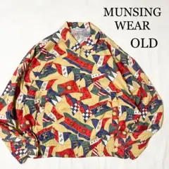 OLD MUNSINGWEAR 国旗 アートデザイン スイングトップ レディース