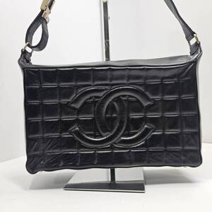 CHANEL　シャネル　シール痕あり　チョコバー　ココマーク　ワンショルダーバック　ブラック　サイズ約縦16横27 　7405