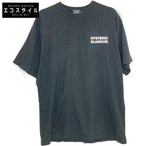 HYSTERIC GLAMOUR ヒステリックグラマー 02212CT18 ブラック コットン FOREVER SUMMER Tシャツ ブラック XL トップス コットン メンズ 中古