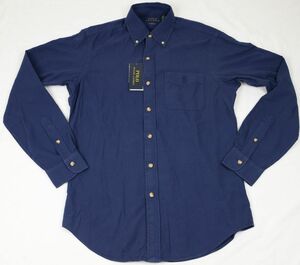 ●定価16390円POLOラルフローレン長袖ボタンダウンシャツ(ネイビー,US-S(JP-M程度),胸ポケット付)新品