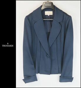 ■■＜美品＞トラサルディ＜ TRUSSARDI・stretch＞peplum jacket＜40＞■■