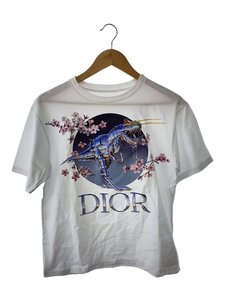 Dior HOMME◆Tシャツ/XS/コットン/WHT/933J602B0533/空山基/ダイナソーロボ//