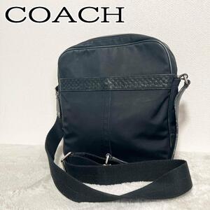 美品COACH コーチショルダーバッグハンドバッグブラック/黒