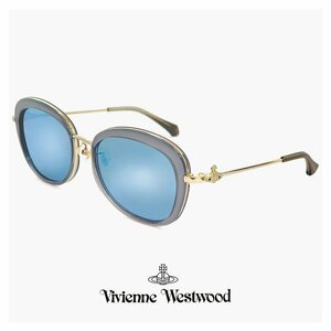 新品 レディース ヴィヴィアン ウエストウッド サングラス 41-5001 c01 54mm Vivienne Westwood セル巻き メタル オーバル バタフライ 型