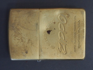 中古 ジッポー ZIPPO 2001年式 艶消し SOLID BRASS 真鍮製 ケース エンブレム 01のI インサイドユニット 01のF 管理No.10162