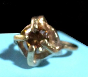 AntiquedNaturalMoissaniteDiamondRing