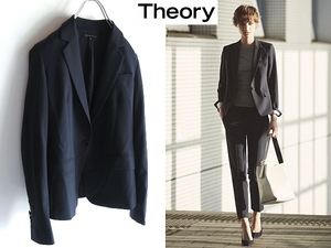 定番 Theory TAILOR GABE.N 総裏仕様 ストレッチウール 1Bテーラードジャケット ブレザー 00 紺 ネイビー 日本製 国内正規品