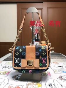 美品、希有，ルイヴィトン LOUIS VUITTON マルチカラー パティ ノワール廃盤 M40306 中古