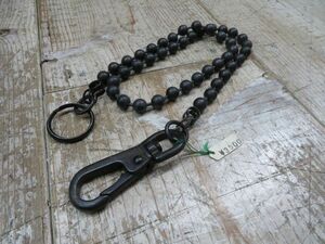 【未使用/長期保管品】Wallet Ball Chain/ウォレットチェーン 全長＝730mm 検索用⇒ ブラックダール/艶消しブラック/オートバイ/E0623 #2