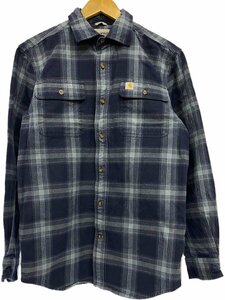 Carhartt◆長袖シャツ/S/コットン/NVY/チェック