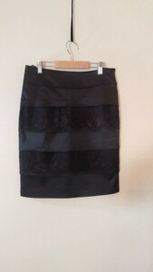 Sobre ソブレ 光沢スカート 11号 Lサイズくらい ブラックスカート キャバスカート キャバドレス 黒 キャバクラ