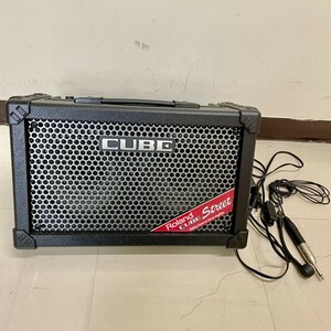 E610-M15-6858 Roland CUBE Street 小型ギターアンプ 通電確認済み ライブ機材 バンド 楽器 Amplifier カラオケ 野外 guitar