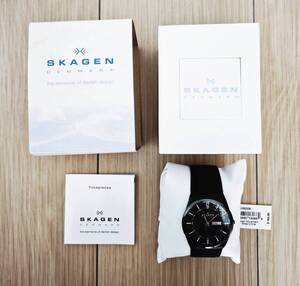 SKAGEN(スカーゲン)◆SKW6006 Melbye Titanium デイデイト チタン＆ミッドナイトスチールメッシュウォッチ