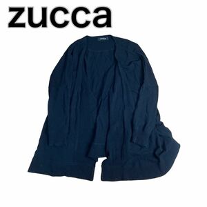 zucca ロングカーディガン ニット 黒ブラック M