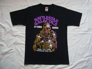 ☆ 90s ビンテージ BATTLESTAR GALACTICA 宇宙空母ギャラクティカ サイロン Tシャツ sizeL 黒 ☆USA古着 映画 STAR TREK STAR WARS 70s 80s