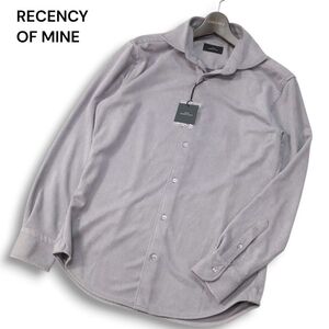 【新品 未使用】 RECENCY OF MINE アバハウス 秋冬 ネオスウェード ツイル★ 長袖 ドレス シャツ Sz.46 メンズ　I5T00066_1#B