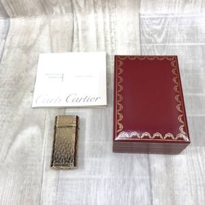 KZ8476★Cartier : ゴドロン ハッピーバースデー ガスライター★ゴールド ケース付 カルティエ