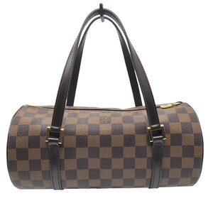 ルイ・ヴィトン LOUIS VUITTON パピヨンPM N51304 ブラウン キャンバス ハンドバッグ レディース 中古