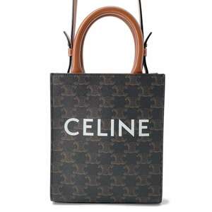 セリーヌ ハンドバッグ バーティカルカバ ミニ ロゴ 194372 CELINE バッグ 2wayショルダーバッグ 黒 【安心保証】