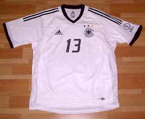 02W杯 ドイツ代表 DFB Germany(H)#13 バラック BALLACK 選手用半袖 2002 World Cup仕様 M or L