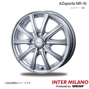 INTER MILANO/インターミラノ AZsports NR-10 マーチ K13 ホイール 1本【14×5.5J 4-100 INSET 45 シルバー】