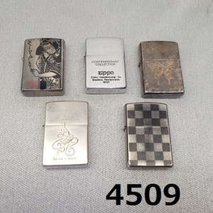 ■AC-4509◆ジッポー ZIPPO 5点　蝶　スパイラルハート　カブキ　５点　ノーチェック現状品　　20240612 