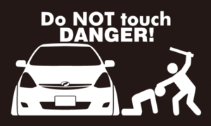 送料無料!!Do NOT touch WISH☆ステッカー!!!!!toyota