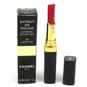 シャネル 口紅 EXTRAIT DE ROUGE 01 LIBERTINE 未使用 箱ダメージ有 ルージュ コスメ レディース 1.5gサイズ CHANEL