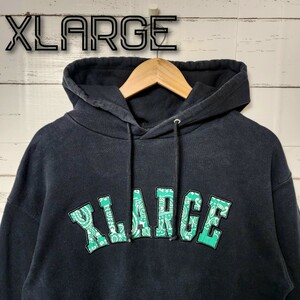 《超希少》XLARGE エクストララージ パーカー ペイズリー ブラック 刺繍