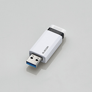 USB3.1(Gen1)対応USBメモリ 128GB ノックで出して自動で収納できる、ボールペンのようについつい押したくなる: MF-PKU3128GWH