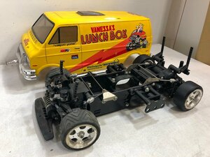 【ジャンク】TAMIYA ランチボックス ボディ+ラジコン現状品 1/12 RC LUNCH BOX ラジコンボディ タミヤ ▲