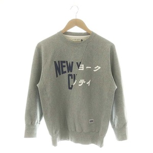 イル ワンエイティ ILL ONE EIGHTY NEW YORK CREW SWEAT SHIRT スウェット トレーナー 長袖 XS グレー /DF ■OS メンズ