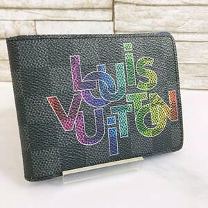 Louis Vuitton(ルイヴィトン)LV 美品　ダミエグラフィット　折財布