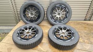 ダンロップ ウィンターマックス 03 2023年43/44週 165/65R15 ウェッズ アドベンチャー マッドヴァンス06 4本セット美品！走行約3,000キロ