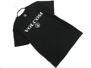 ネコポスOK Volcom ボルコム ロゴ Tシャツ sizeS/黒 ■◆ ☆ ehc6 メンズ