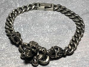 シルバーアクセサリー　スカル　ブレスレット　　silver 925