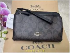 コーチ COACH 財布 ダブル ジップ ウォレット アラウンド ポーチ 新品3