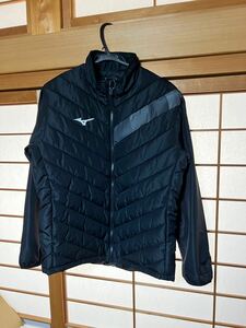 新品 MIZUNO ミズノ ダウン テックフィルジャケット ウォーマー コート 黒 軽量 ブラック テニス スポーツ