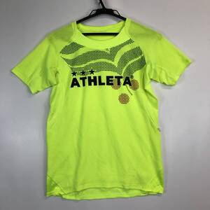 アスレタ ATHLETA 半袖プラクティスシャツ 蛍光イエロー 内タグなし